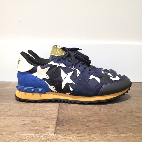 Valentino Garavani - Blue Leather Rockrunner Camustars - Picture 3 of 8